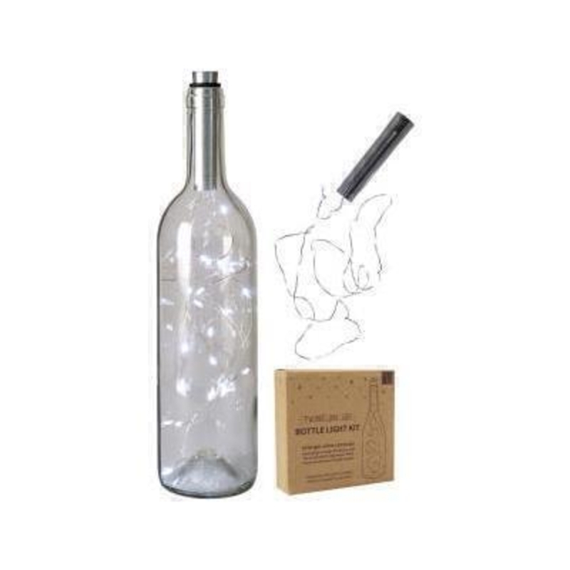 LED Twinkling white bottle kit with 20x bright white bulbs and powered by 1 AA battery not included designed by Transomnia